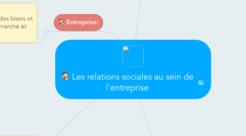 Mind Map: Les relations sociales au sein de l'entreprise