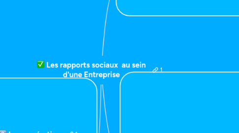 Mind Map: Les rapports sociaux au sein d'une Entreprise