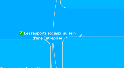 Mind Map: Les rapports sociaux  au sein d'une Entreprise