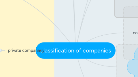 Mind Map: classification of companies