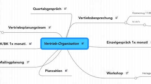 Mind Map: Vertrieb-Organisation