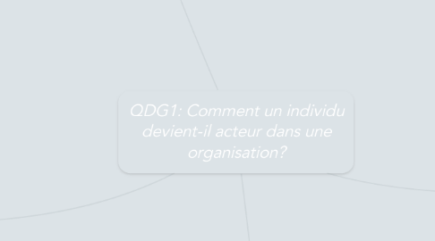 Mind Map: QDG1: Comment un individu devient-il acteur dans une organisation?