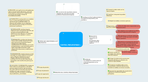Mind Map: CONTROL PRESUPUETARIO