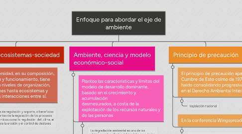 Mind Map: Enfoque para abordar el eje de ambiente