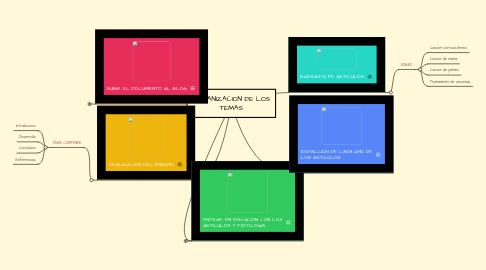 Mind Map: ORGANIZACION DE LOS TEMAS