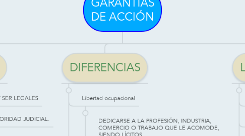 Mind Map: GARANTIAS DE ACCIÓN