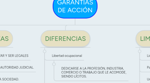 Mind Map: GARANTIAS DE ACCIÓN