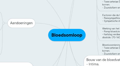 Mind Map: Bloedsomloop