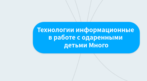 Mind Map: Технологии информационные в работе с одаренными детьми Много