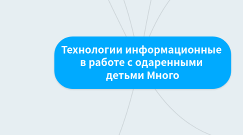 Mind Map: Технологии информационные  в работе с одаренными  детьми Много