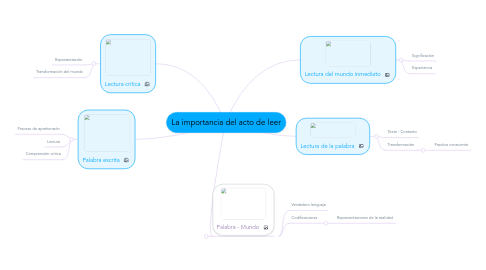 Mind Map: La importancia del acto de leer