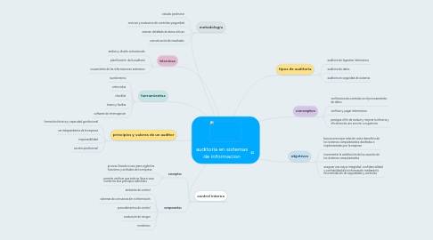 Mind Map: auditoria en sistemas de informacion