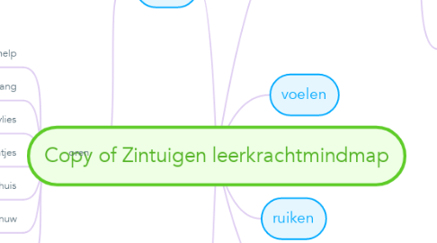 Mind Map: Copy of Zintuigen leerkrachtmindmap