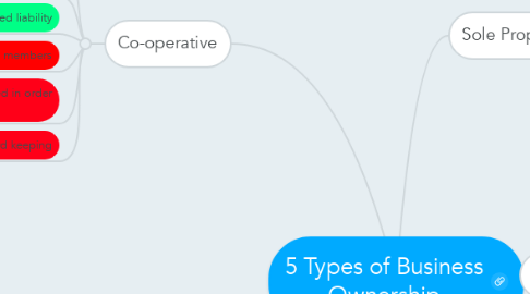 Mind Map: 5 Types of Business Ownership