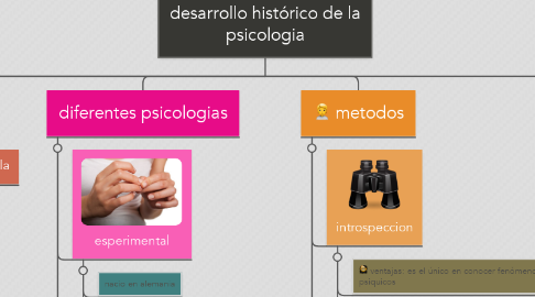 Mind Map: desarrollo histórico de la psicologia