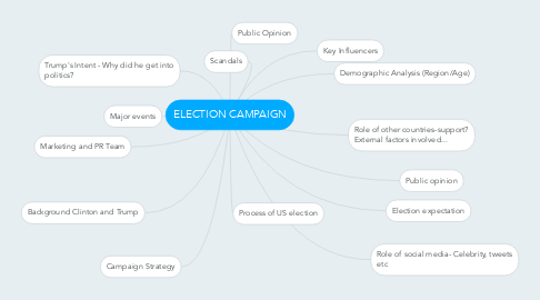 Mind Map: ELECTION CAMPAIGN