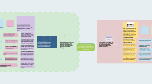 Mind Map: TWO TYPES OF ELL PROGRAMS: STANDARDS, OBJECTIVES AND TEACHING STRATEGIES