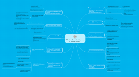 Mind Map: 10 Factores Claves de Exito para un proyecto exitoso