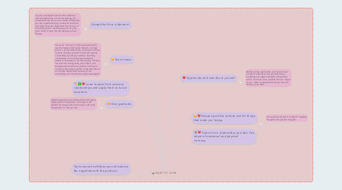 Mind Map: HOW TO LOVE