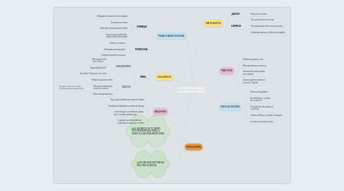 Mind Map: COMUNICACIÓN EN LAS REDES SOCIALES