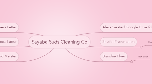 Mind Map: Sayaba Suds Cleaning Co