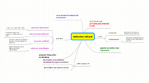 Mind Map: seleccion natural