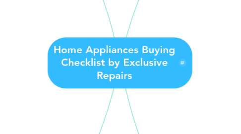 Mind Map: Home Appliances Buying Checklist by Exclusive Repairs