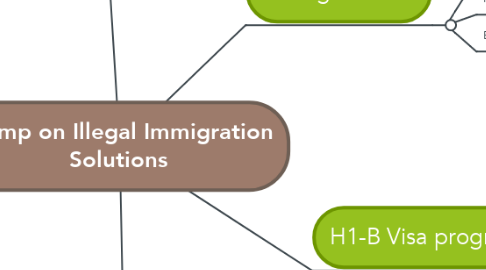Mind Map: Trump on Illegal Immigration Solutions