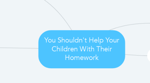 Mind Map: You Shouldn't Help Your Children With Their Homework