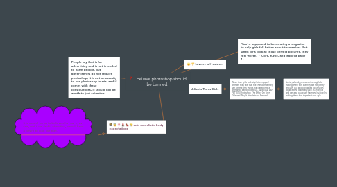 Mind Map: I believe photoshop should be banned.