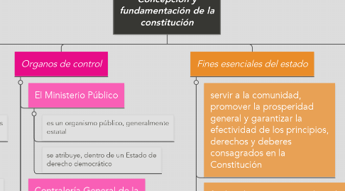 Mind Map: Concepción y fundamentación de la constitución