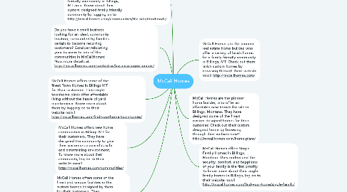 Mind Map: McCall Homes