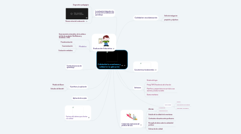 Mind Map: Calidad de la enseñanza y calidad en la aplicación