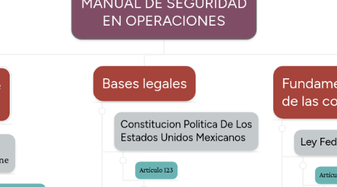 Mind Map: MANUAL DE SEGURIDAD EN OPERACIONES