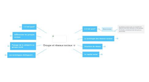 Mind Map: Groupe et réseaux sociaux