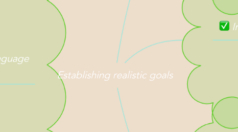Mind Map: Establishing realistic goals