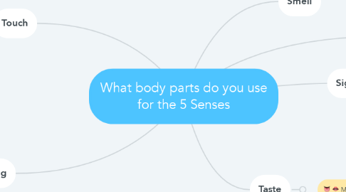 Mind Map: What body parts do you use for the 5 Senses
