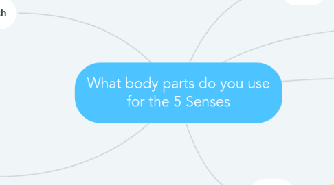 Mind Map: What body parts do you use for the 5 Senses