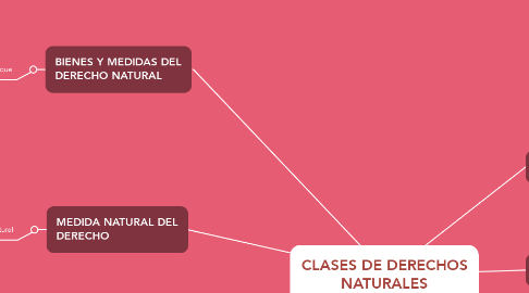 Mind Map: CLASES DE DERECHOS NATURALES
