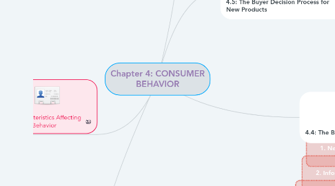 Mind Map: Chapter 4: CONSUMER BEHAVIOR