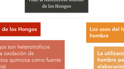 Mind Map: Viaje al Asombroso Mundo  de los Hongos