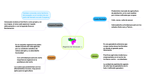 Mind Map: Regiones de Venezuela