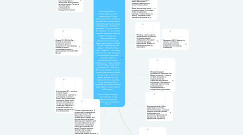 Mind Map: Системный блок –  самая важная часть компьютера. В нем располагаются основные устройства и компоненты, позволяющие компьютеру производить  действия с данными. То есть именно он отвечает за  то, что Вы можете смотреть фильмы, играть в игры и тд.  Системный блок  Физически системный блок представляет собой “Ящик” прямоугольной формы.  Внешний вид этого “ящика” – это корпус компьютера. Как правило, на передней (лицевой) стороне корпуса расположены кнопки включения и перезагрузки компьютера, отсеки для установки CD, DVD или Blu-ray приводов, а так же кнопки индикации работы процессора и жесткого диска. Кроме того, на передней части корпуса могут располагаться разъемы для подключения микрофона, наушников и USB порты.    Если открыть корпус компьютера, то мы увидим внутренний компоненты системного блока.