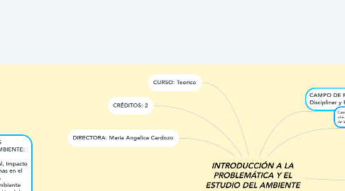 Mind Map: INTRODUCCIÓN A LA PROBLEMÁTICA Y EL ESTUDIO DEL AMBIENTE