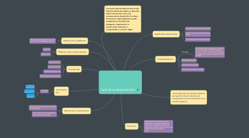 Mind Map: QUE ES LA PERCEPCIÓN?