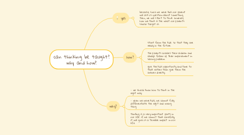 Mind Map: can thinking be taught? why and how?