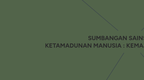 Mind Map: SUMBANGAN SAINS DALAM  KETAMADUNAN MANUSIA : KEMAJUAN  DAN KEJATUHAN