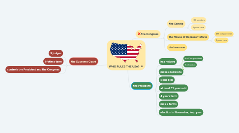 Mind Map: WHO RULES THE USA?