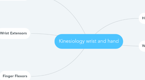 Mind Map: Kinesiology wrist and hand