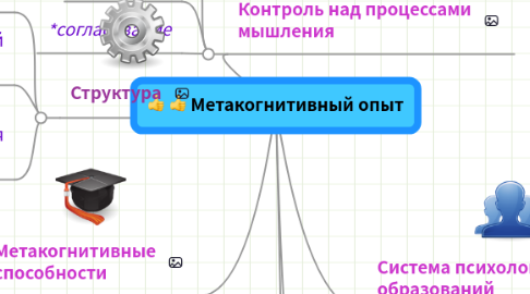 Mind Map: Метакогнитивный опыт